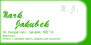 mark jakubek business card